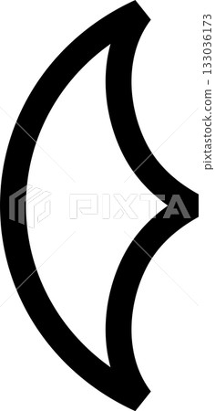 Triangle line bold. Geometric graphic element Triangle line bold. Geometric graphic element 133036173