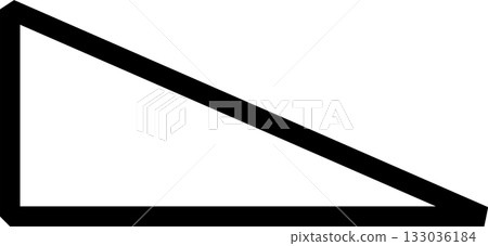 Triangle line bold. Geometric graphic element 133036184