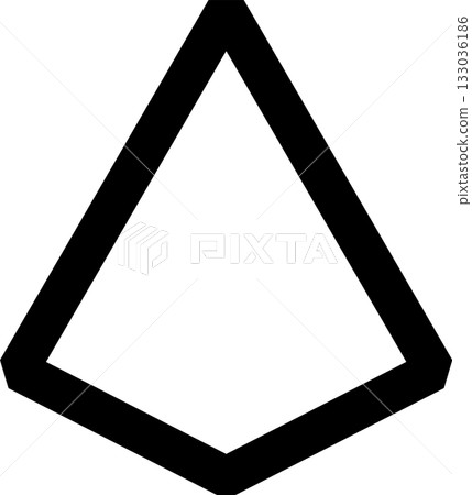 Triangle line bold. Geometric graphic element Triangle line bold. Geometric graphic element 133036186