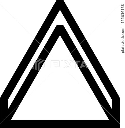 Triangle line bold. Geometric graphic element 133036188