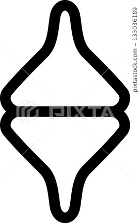 Triangle line bold. Geometric graphic element Triangle line bold. Geometric graphic element 133036189
