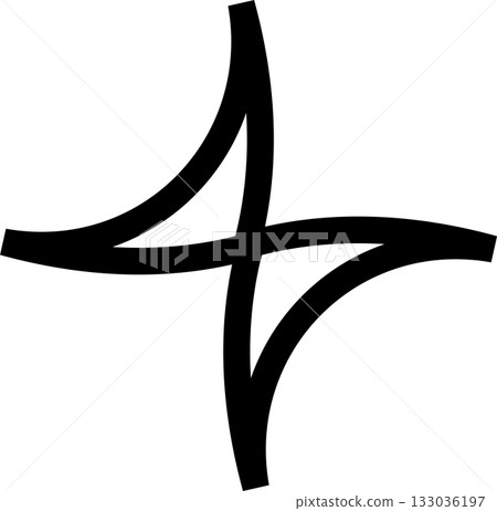 Triangle line bold. Geometric graphic element 133036197