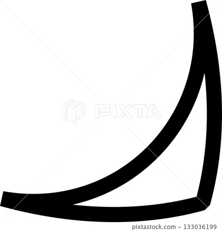 Triangle line bold. Geometric graphic element 133036199