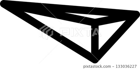 Triangle line bold. Geometric graphic element 133036227