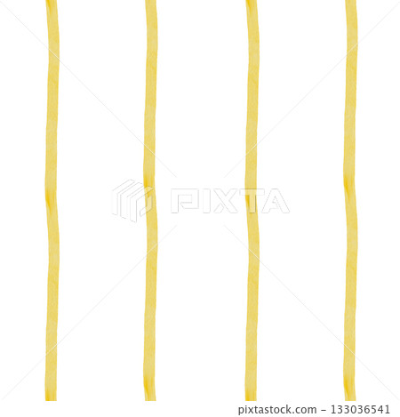 Watercolor vertical yellow stripes seamless pattern. Simple style on a white background for printing on bed linens and cozy pajamas.. Abstract geometric striped illustration for fabric 133036541