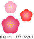 簡單的梅花開花圖 133038204