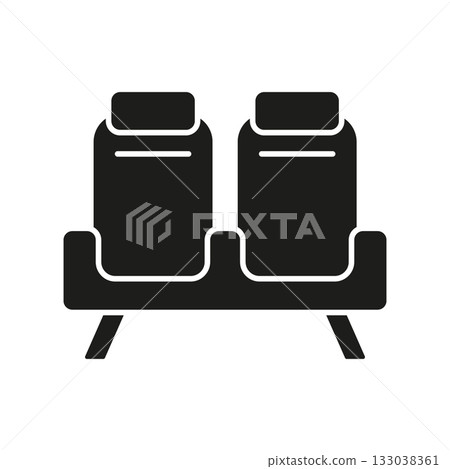 Airplane Seats Solid Icon. Airline, Travel, And Passenger Seating Arrangement Silhouette Symbol. Comfortable Flight Experience. Isolated Vector Illustration Airplane Seats Solid Icon. Airline, Travel, And Passenger Seating Arrangement Silhouette Symbol. Comfortable Flight Experience. Isolated Vector Illustration 133038361