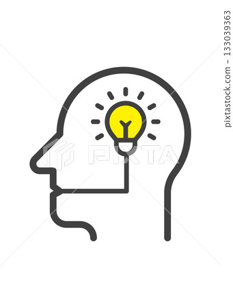 Creative Thinking Line Icon stock illustration 133039363