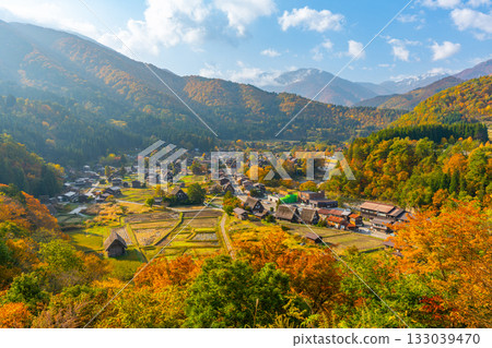 Shirakawago autumn leaves Shirakawago autumn leaves 133039470
