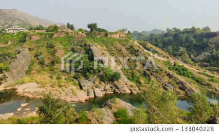 Panoramic view of Pharwala Fort and Sawan River Panoramic view of Pharwala Fort and Sawan River 133040228