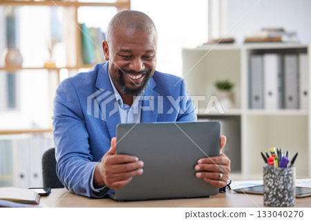 Happy, senior and businessman hands on laptop in office for celebration, good news or email. Smile, excited and mature ceo reading reviews, results or proposal for startup, company or loan approval Happy, senior and businessman hands on laptop in office for celebration, good news or email. Smile, excited and mature ceo reading reviews, results or proposal for startup, company or loan approval 133040270