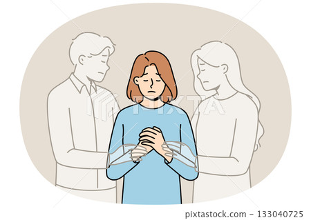 Souls of dead parents support older girl, who is orphan due to death of loved ones in disaster Souls of dead parents support older girl, who is orphan due to death of loved ones in disaster 133040725