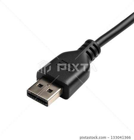 USB Connector Close-Up Showcasing Intricate Details of Electronic Accessory 133041366