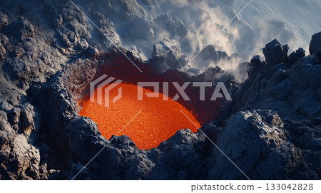 Volcanic crater Volcanic crater 133042828