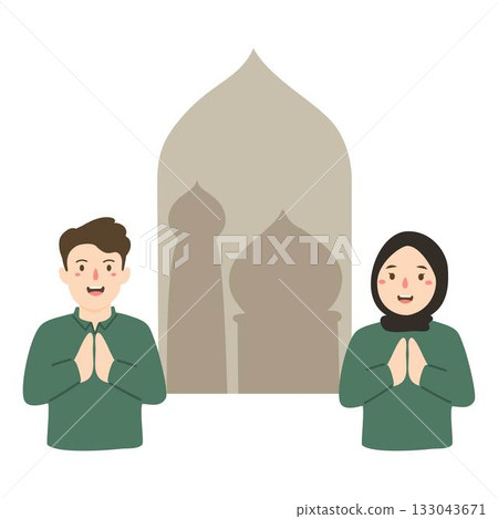 Eid Al Adha Muslim Character 133043671