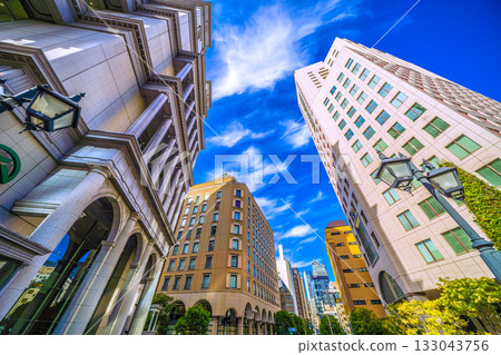 Tokyo cityscape in Japan, overlooking Higashi-Shinbashi 2-chome and other areas. Toranomon Hills and other areas can be seen in the background (November 12th) 133043756