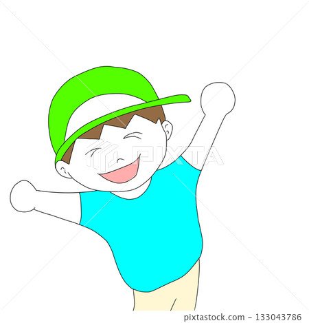 A smiling and energetic boy A smiling and energetic boy 133043786