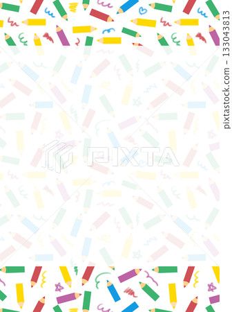 Colored pencil frame Colored pencil frame 133043813