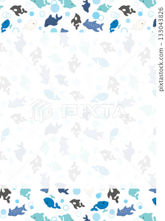 Sea creatures frame Sea creatures frame 133043826