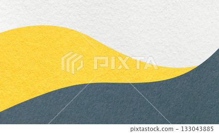 Abstract white, yellow, dark gray texture paper background, wavy layers. Wave pattern with copy space for banner Abstract white, yellow, dark gray texture paper background, wavy layers. Wave pattern with copy space for banner 133043885