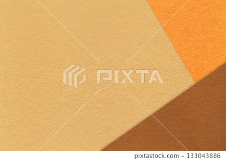Abstract ochre, orange and brown paper background with copy space. Template for presentation, banner, card design 133043886