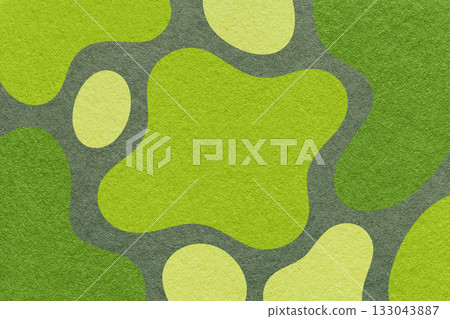 Abstract green, olive and khaki background with amorphous shapes and spots, paper texture in flat organic design Abstract green, olive and khaki background with amorphous shapes and spots, paper texture in flat organic design 133043887