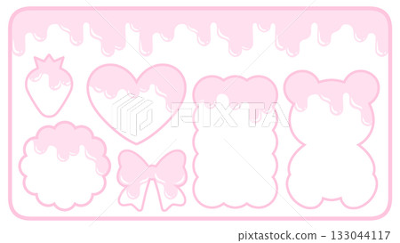 Melting Chocolate Frame Pink Melting Chocolate Frame Pink 133044117