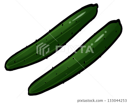 黃瓜插圖(筆觸,蔬菜)簡單 黃瓜插圖(筆觸,蔬菜)簡單 133044253