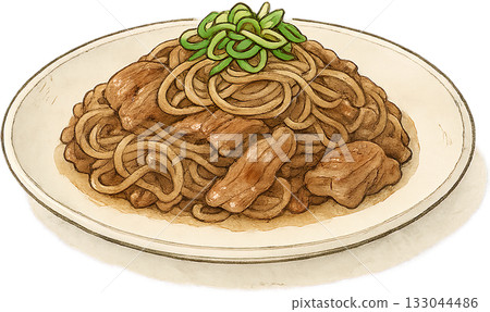 一幅線條柔和的插圖 一幅線條柔和的插圖 133044486