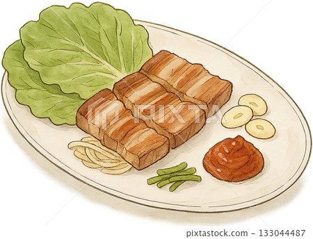 一幅線條柔和的插圖 133044487