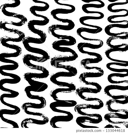 Abstract ink brush stroke background. Modern artistic texture created with expressive black brush strokes on white background. Minimalist vector illustration perfect for posters, branding, packaging Abstract ink brush stroke background. Modern artistic texture created with expressive black brush strokes on white background. Minimalist vector illustration perfect for posters, branding, packaging 133044618