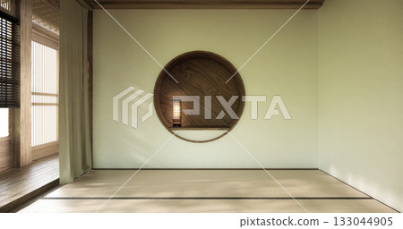 Mock up empty, Modern japanese tatami mat floor, room japanese traditional style. 3D rendering Mock up empty, Modern japanese tatami mat floor, room japanese traditional style. 3D rendering 133044905
