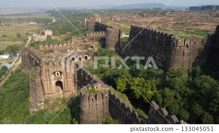 Rohtas Fort historic Langar Khani Gate aerial perspective 133045051