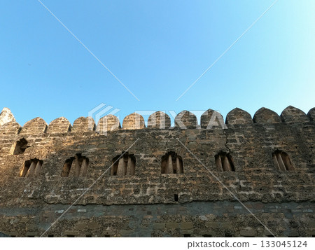 Ancient wall of Sangni Fort showing Mughal heritage of Pakistan 133045124