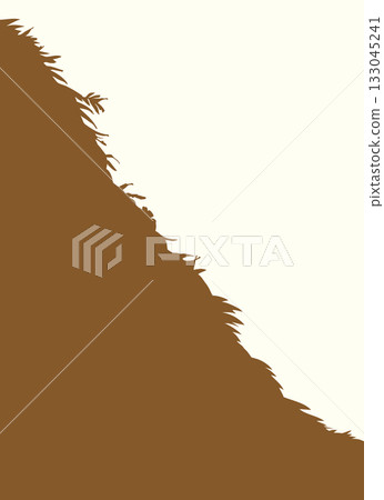 Vector drawing. Haystack silhouette background 133045241