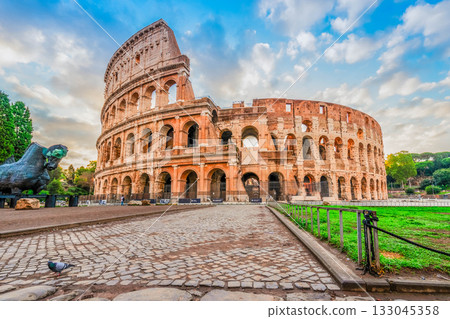 Colosseum at sunset in Rome, Italy Colosseum at sunset in Rome, Italy 133045358