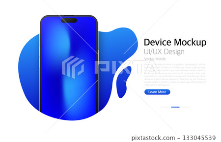 Realistic Smartphone Mockup. Device UI, UX mockup. Presentation template. Mobile phone frame with blank display. 3d realistic cell phone. Vector illustration. Realistic Smartphone Mockup. Device UI, UX mockup. Presentation template. Mobile phone frame with blank display. 3d realistic cell phone. Vector illustration. 133045539
