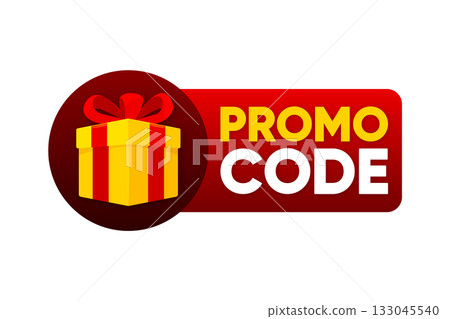 Modern cartoon banner with promo code. Enter the promo code to use the discount. Modern design. Vector illustration. Modern cartoon banner with promo code. Enter the promo code to use the discount. Modern design. Vector illustration. 133045540