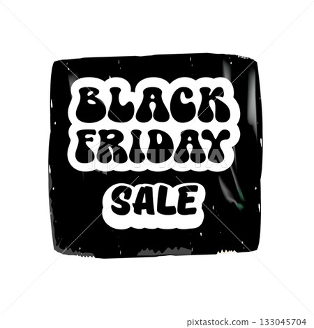 Black Friday SALE black and white sticker isolated on white. black friday Price sale sticker, sale sticker, price tag, retro label, sale or discount sticker, promotional badge set, shopping label png 133045704