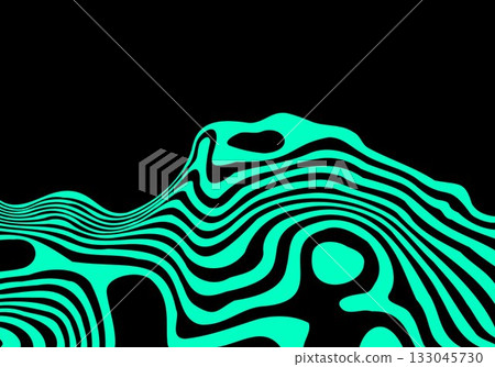 Elegant vector background with smoothly curved stripes in a green color for modern design. Eps 10 133045730