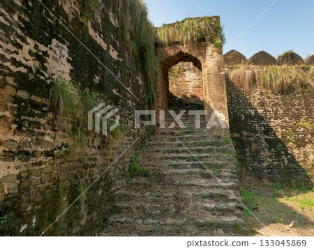 Stone stairs inside Rohtas Fort leading to guard post 133045869