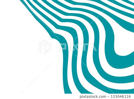 Fresh marine abstract background with white wavy lines on a vibrant teal color, creating motion. Eps 10 133046116
