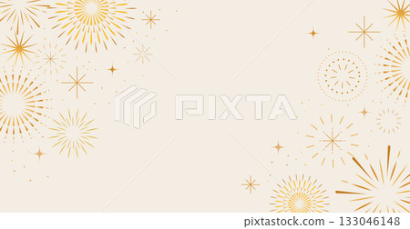 Golden abstract fireworks background for Christmas, New Year and 4th of July designs Golden abstract fireworks background for Christmas, New Year and 4th of July designs 133046148