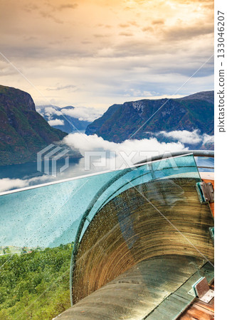 Fjord landscape at Stegastein viewpoint Norway Fjord landscape at Stegastein viewpoint Norway 133046207