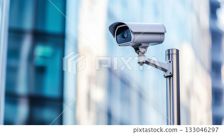 camera at city street. camera mounted outside in the street camera at city street. camera mounted outside in the street 133046297
