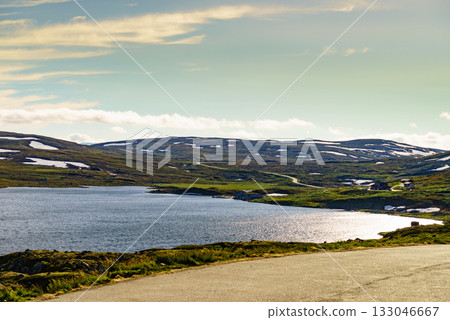 Hardangervidda mountain plateau landscape, Norway 133046667