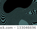 Modern hypnotic pattern of distorted parallel lines, perfect for an album cover or digital art. Eps 10 133046696