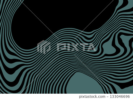 Modern hypnotic pattern of distorted parallel lines, perfect for an album cover or digital art. Eps 10 133046696