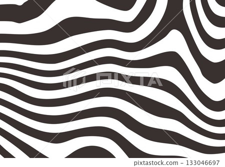 Geometric Op Art pattern with curved stripes creating a sense of depth and dynamic movement. Eps 10 133046697