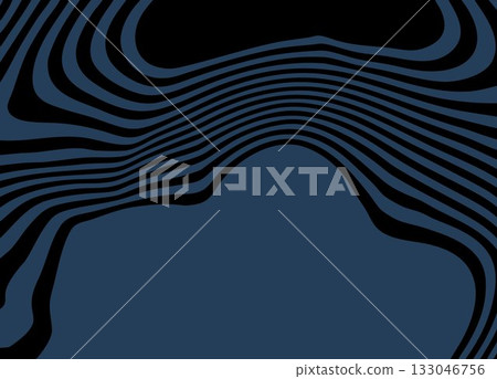 Abstract background with distorted black stripes on a deep blue color. Eps 10 133046756